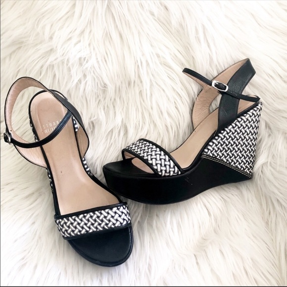 Stuart Weitzman Shoes - Stuart Weitzman Holiday Pipe Woven Wedge